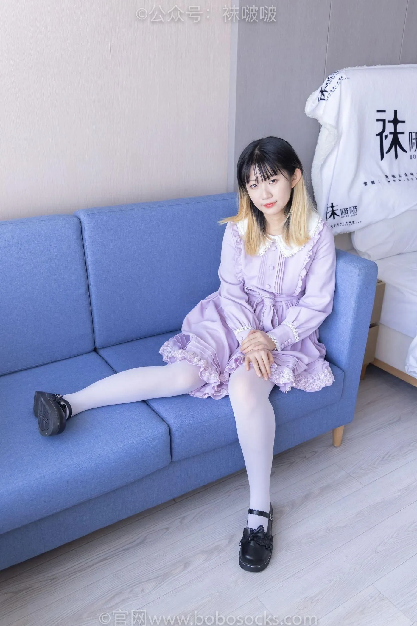 [BoBoSocks袜啵啵]NO.079 砂糖-皮鞋、厚白丝（花絮版） [140P]插图5